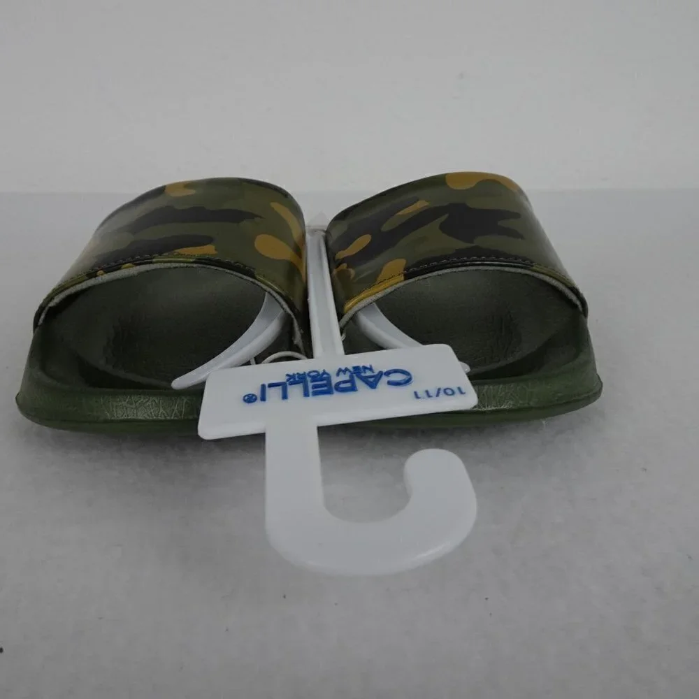 Capelli Camo Shoe Slides Sandals Slip On Green Size 10 -11 Boys Slip On